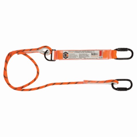 LINQ SHOCK ABSORBING ROPE LANYARD SNG LEG 2 X D.A KARABINER